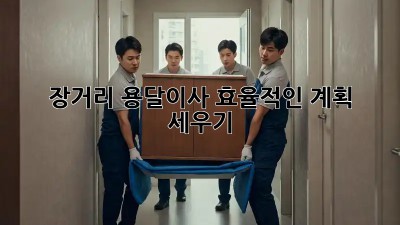 장거리 용달이사, 효율적인 계획 세우기