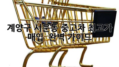 계양구 서운동 중고차 최고가 매입 ✨ 완벽 가이드!